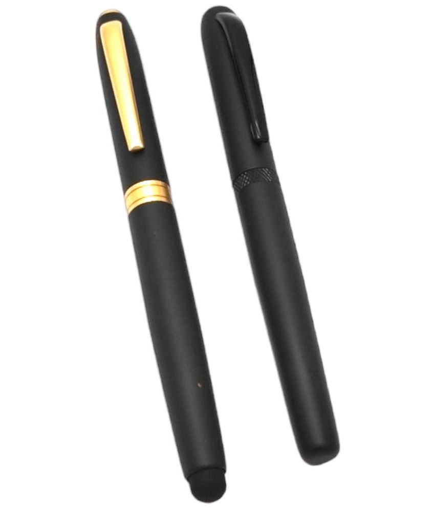     			auteur Executive Collection Softy Matte Finish Black Colour With Magnetic Cap Pen Set .