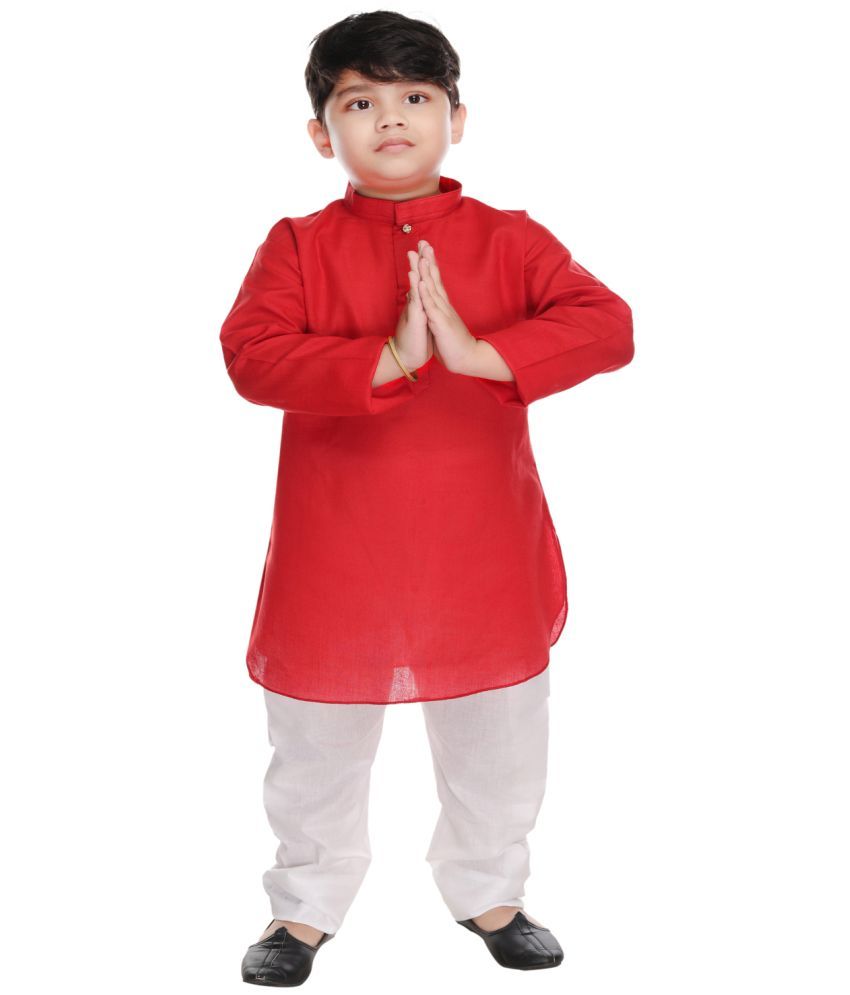     			s muktar garments Pack of 1 Boys Cotton Blend ( Red )