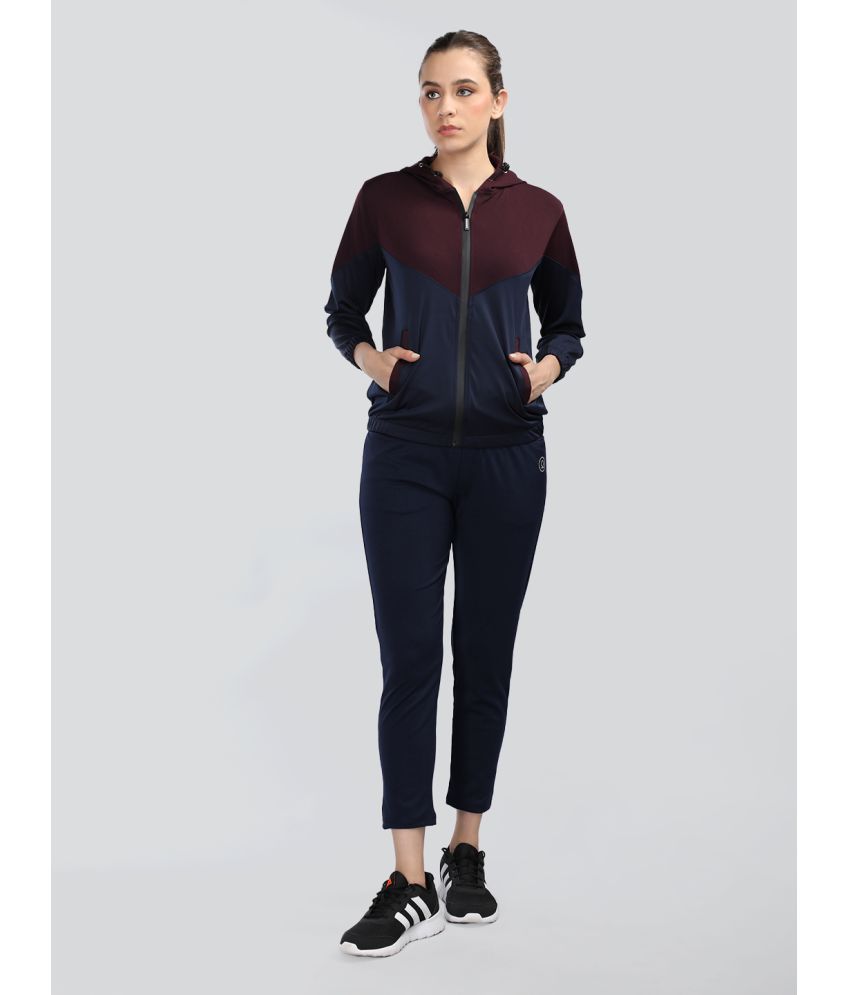     			Chkokko Navy Polyester Solid Tracksuit - Pack of 1