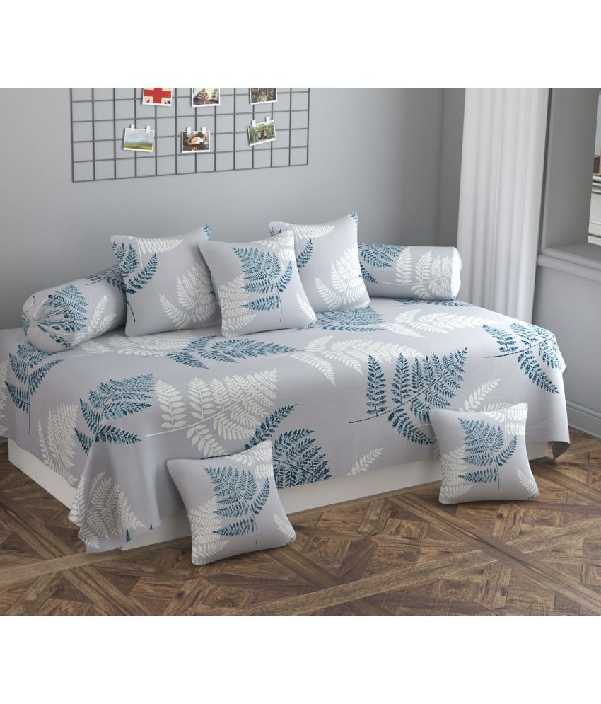     			HIDECOR Microfibre Nature Diwan Set 8 Pcs - Gray