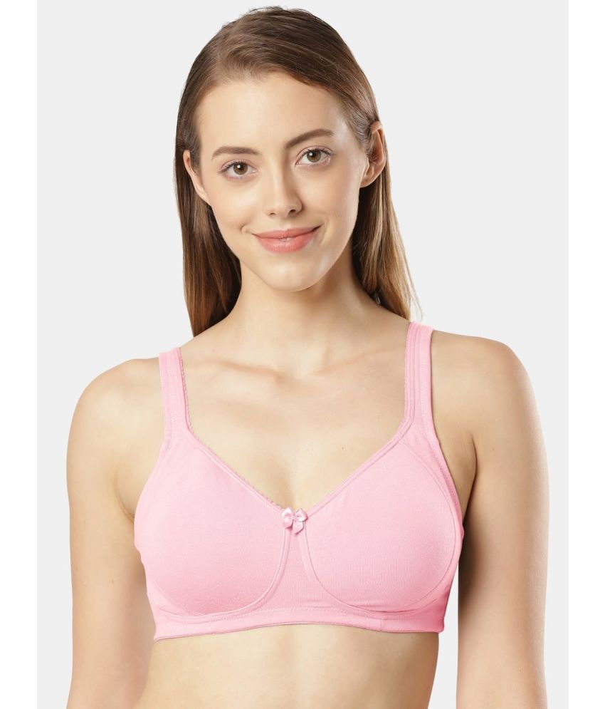     			Jockey ES24 Wirefree Non Padded Super Combed Cotton Elastane Full Coverage Plus Size Bra-Candy Pink