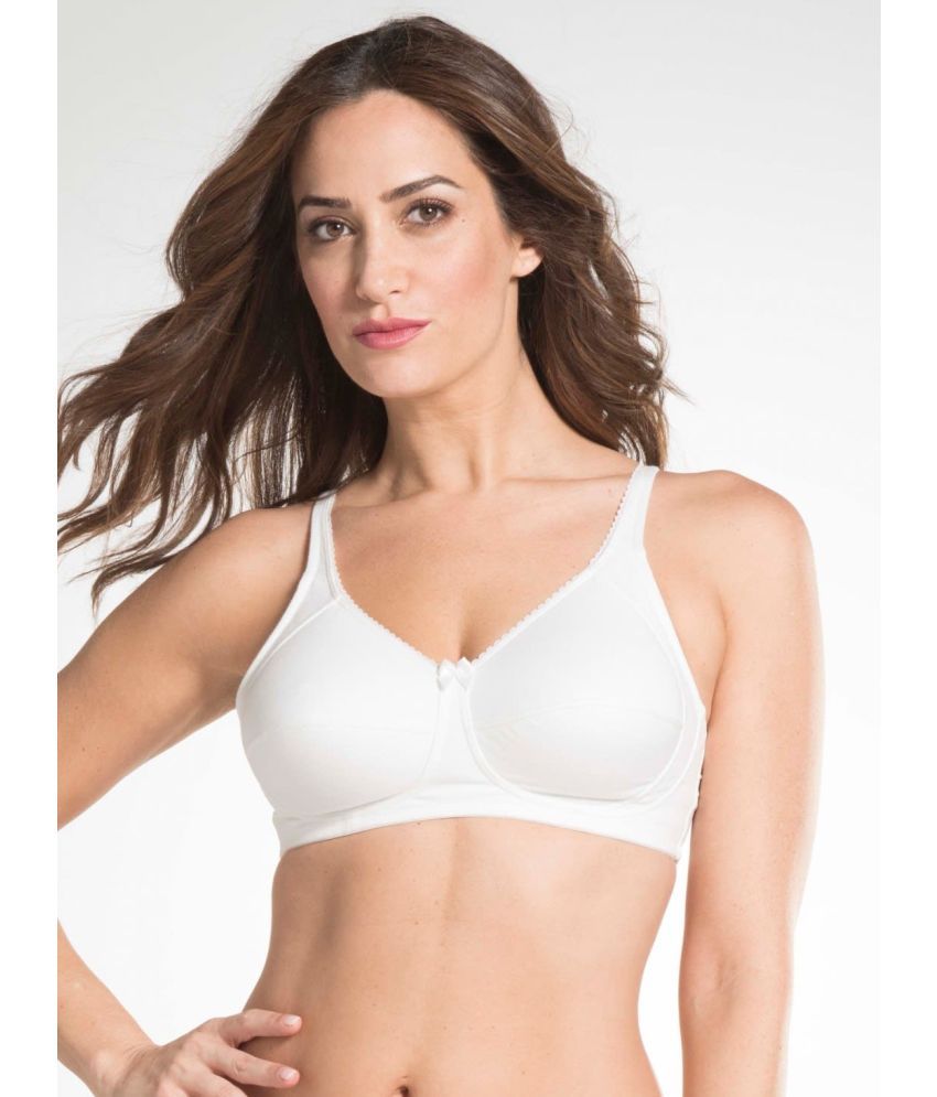     			Jockey ES13 Wirefree Non Padded Super Combed Cotton Elastane Full Coverage Plus Size Bra - White