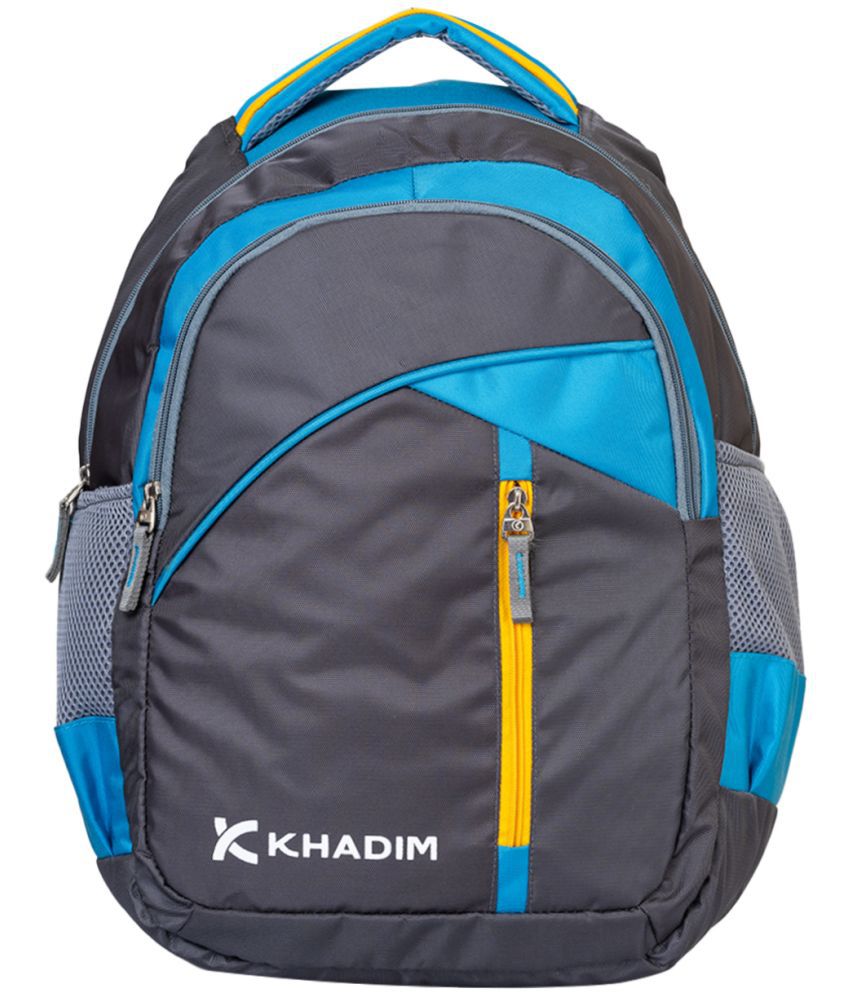     			Khadim's Dark Grey Fabric Backpack
