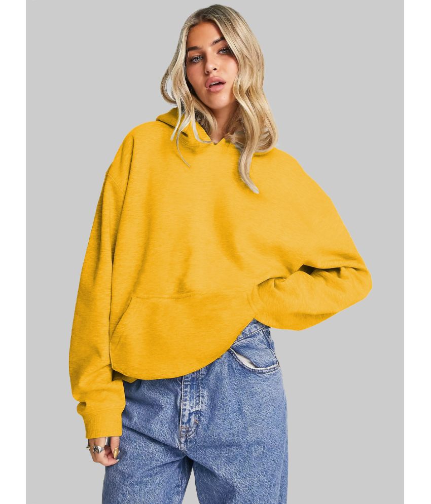     			Leotude Fleece Women's Hooded Sweatshirt ( Mustard )