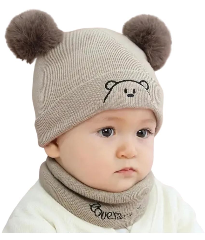     			Zacharias Baby Boy's Winter Woolen Kids Cap & Neckwarmer/Muffler