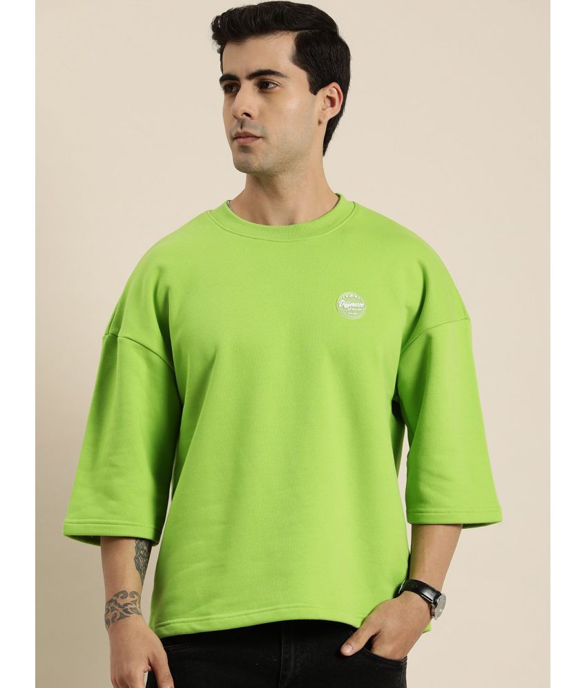     			Difference of Opinion Fleece Round Neck Men's Sweatshirt - Green ( Pack of 1 )
