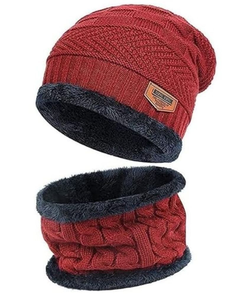     			HORSE FIT Wool Beanie Cap & Muffler for Mens & Women | Winter Cap for Men |Soft Woolen Muffler & Cap for Men & Women Multi color.