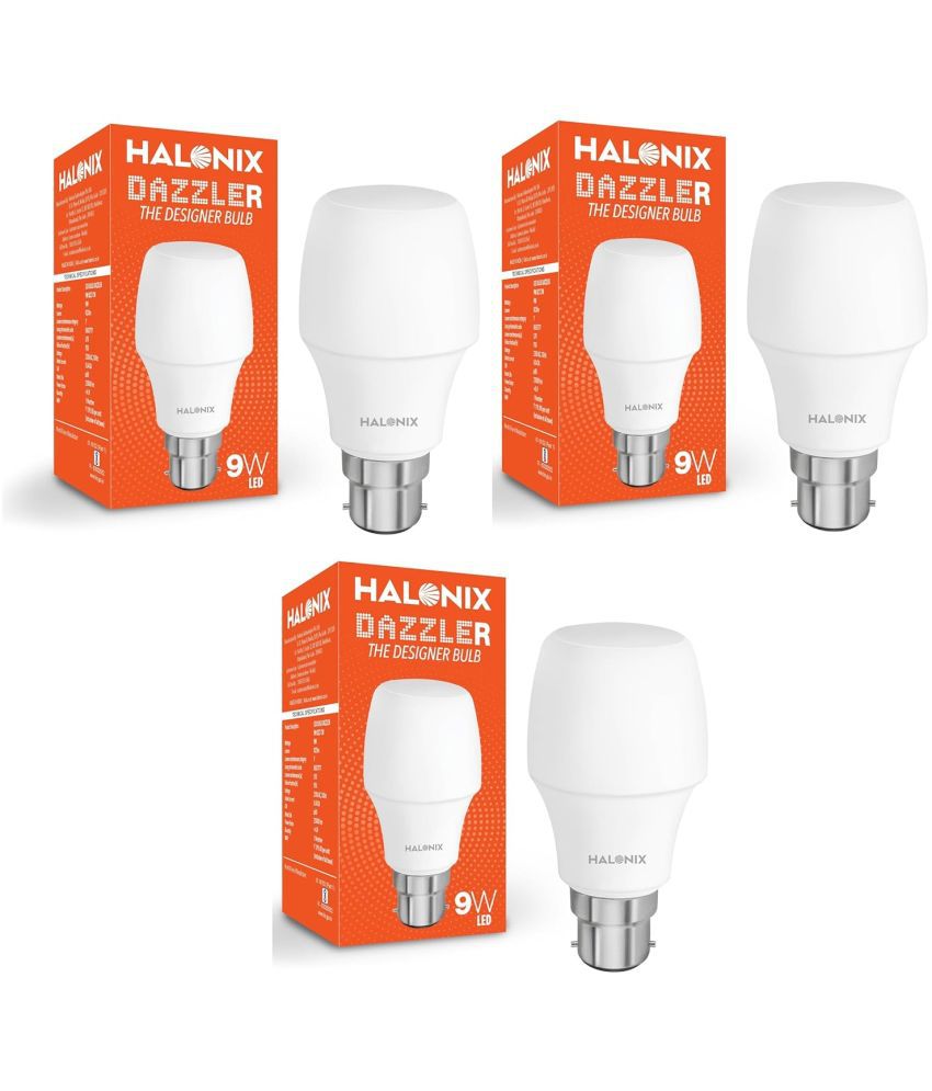     			Halonix 9w Cool Day Light LED Bulb ( Pack of 3 )