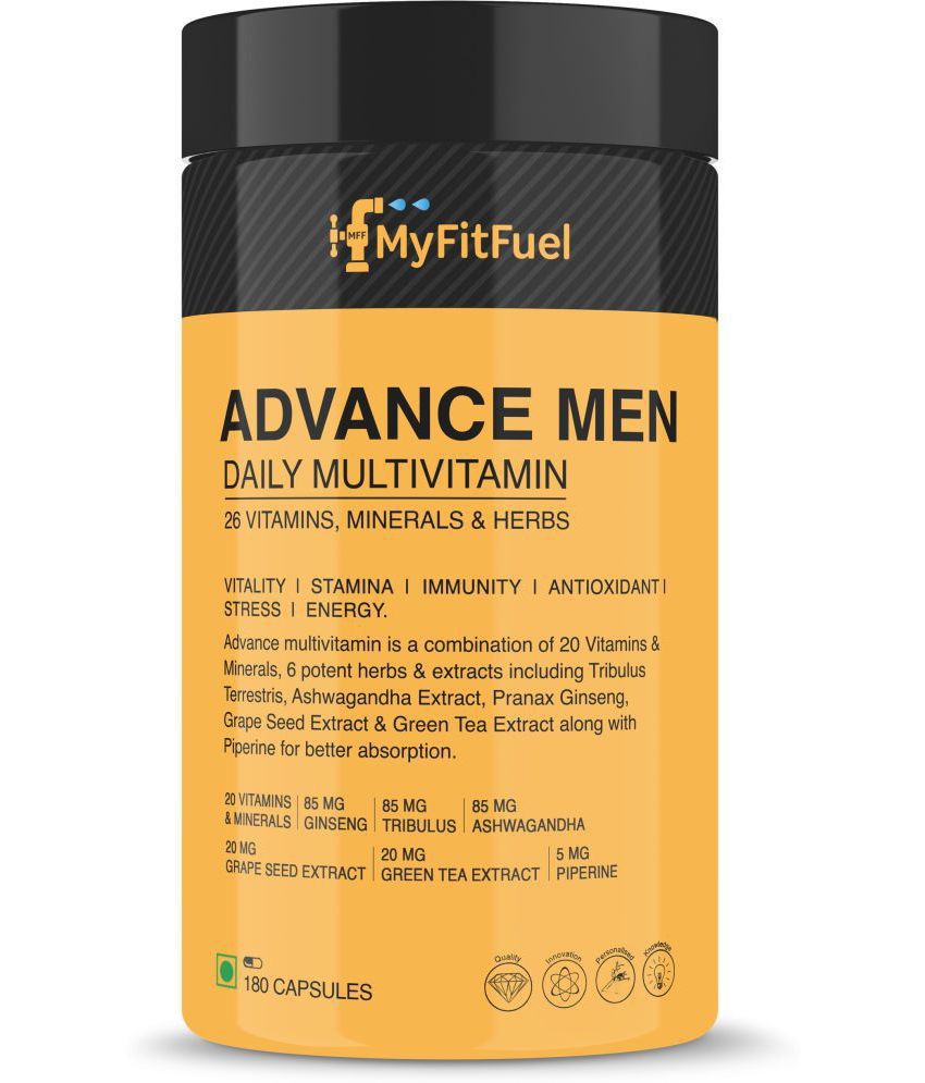     			MyFitFuel Men Advance Daily 46 Multivitamin, Minerals, Herb Extracts 180 Tablets 180 no.s Minerals Tablets