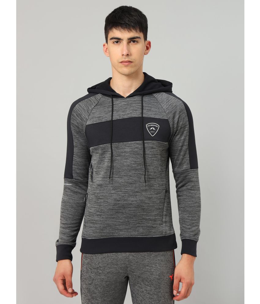     			Technosport Grey Polyester Men's Gym Sweatshirt ( Pack of 1 )