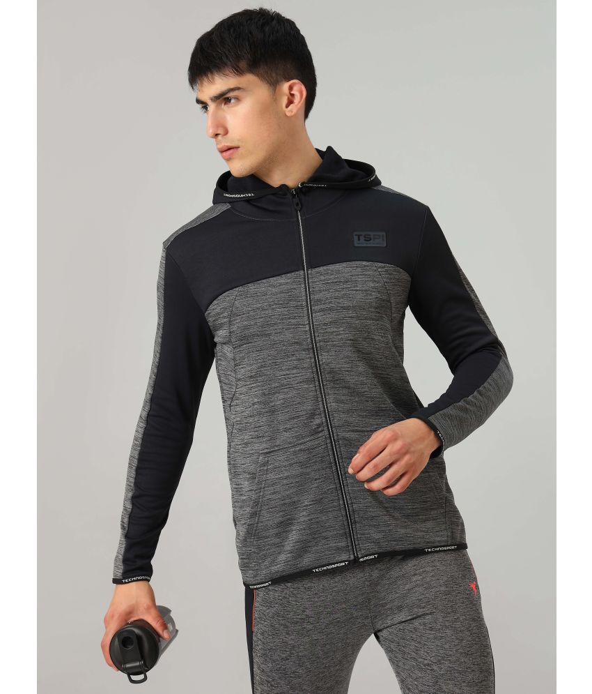     			Technosport Grey Polyester Men's Gym Jacket ( Pack of 1 )