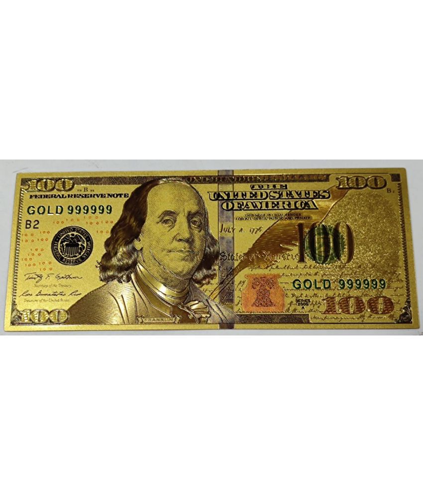     			USA 100 DOLLAR 24 KT GOLD PLATED NOTE BRAND NEW CONDITION