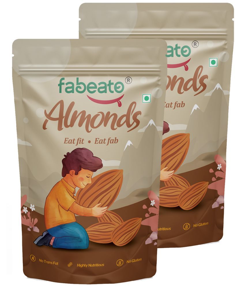     			Fabeato 100% Natural Premium California Almonds 200g (Pack of 2) | Badam Giri | Nutritious & Delicious High in Fiber & Boost Immunity|High Protein Snack and Super Healthy Crunchy Nuts
