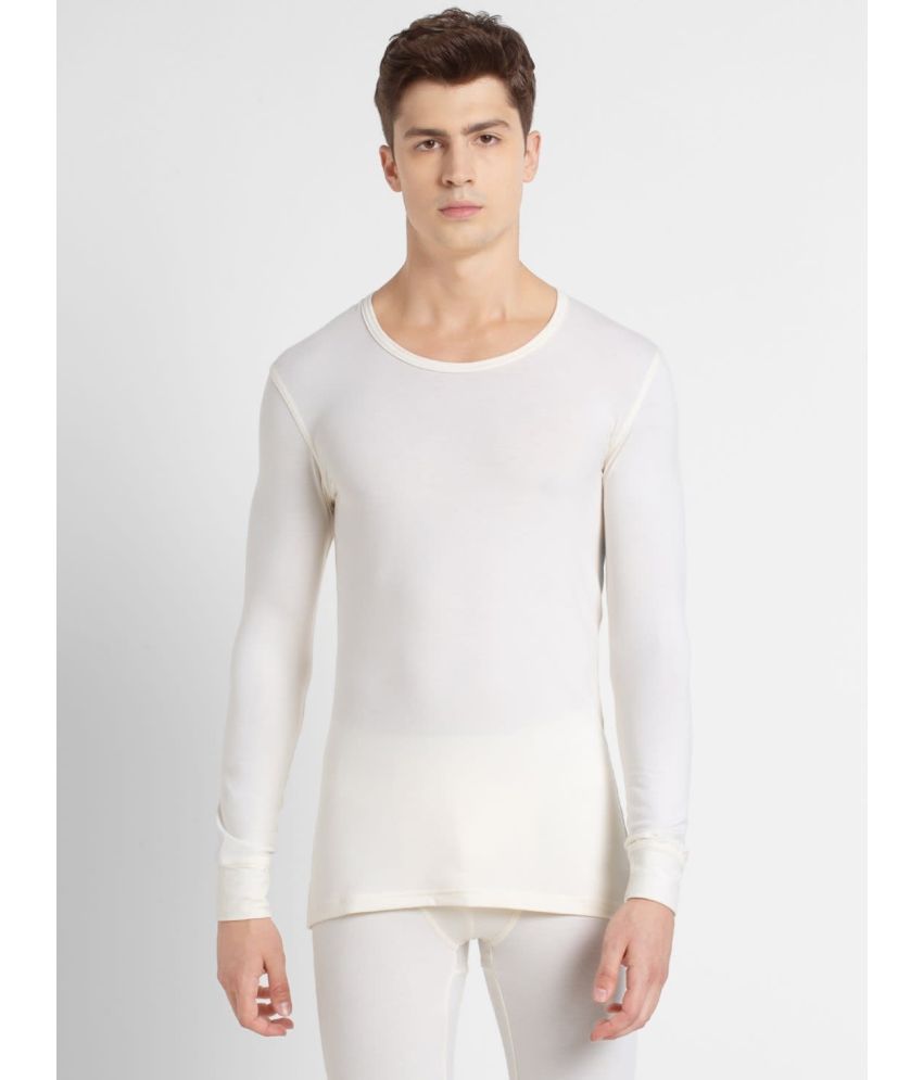    			Jockey 2604 Men Soft Touch Microfiber Elastane Stretch Full Sleeve Thermal Undershirt - Winter White