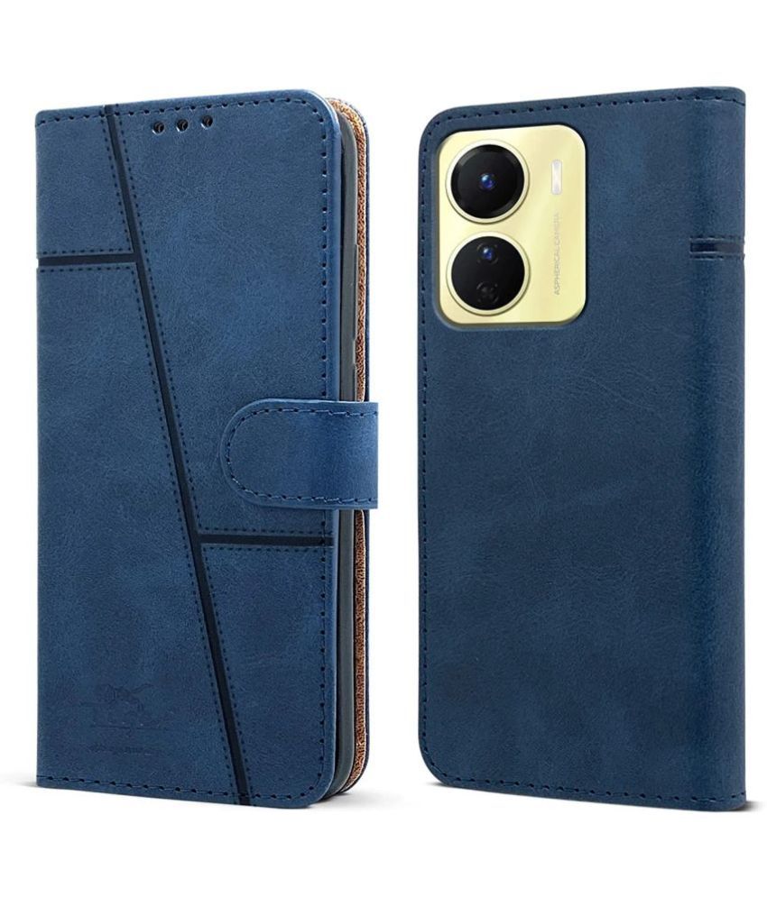     			NBOX Blue Flip Cover Artificial Leather Compatible For Vivo Y78 ( Pack of 1 )
