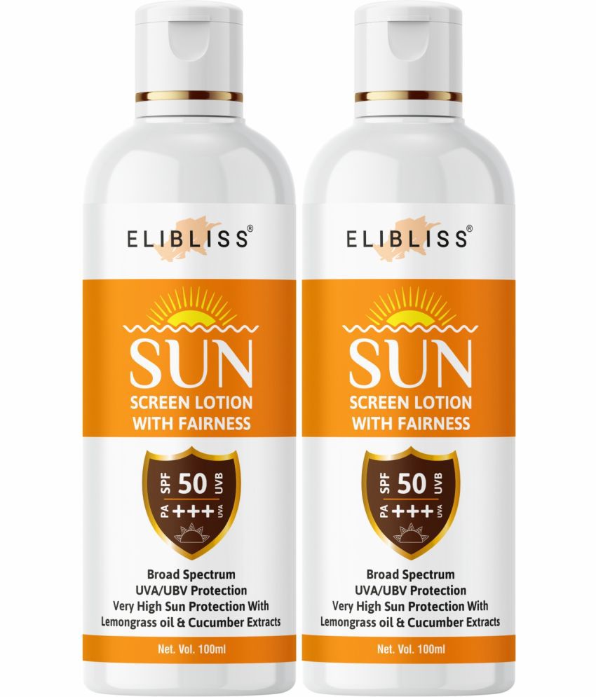     			Elibliss SPF 50 Sunscreen Lotion For All Skin Type ( Pack of 2 )