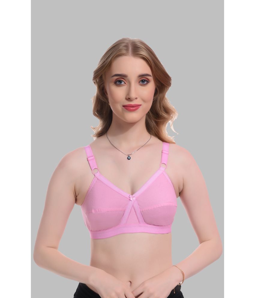     			Elina Pink Cotton Non Padded Women's T-Shirt Bra ( Pack of 1 )