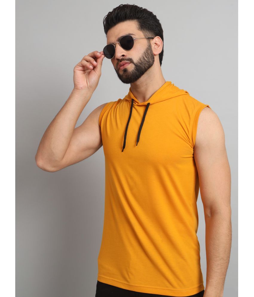     			EMERALD APPAREL TRADING Cotton Blend Regular Fit Solid Sleeveless Men's T-Shirt - Yellow ( Pack of 1 )