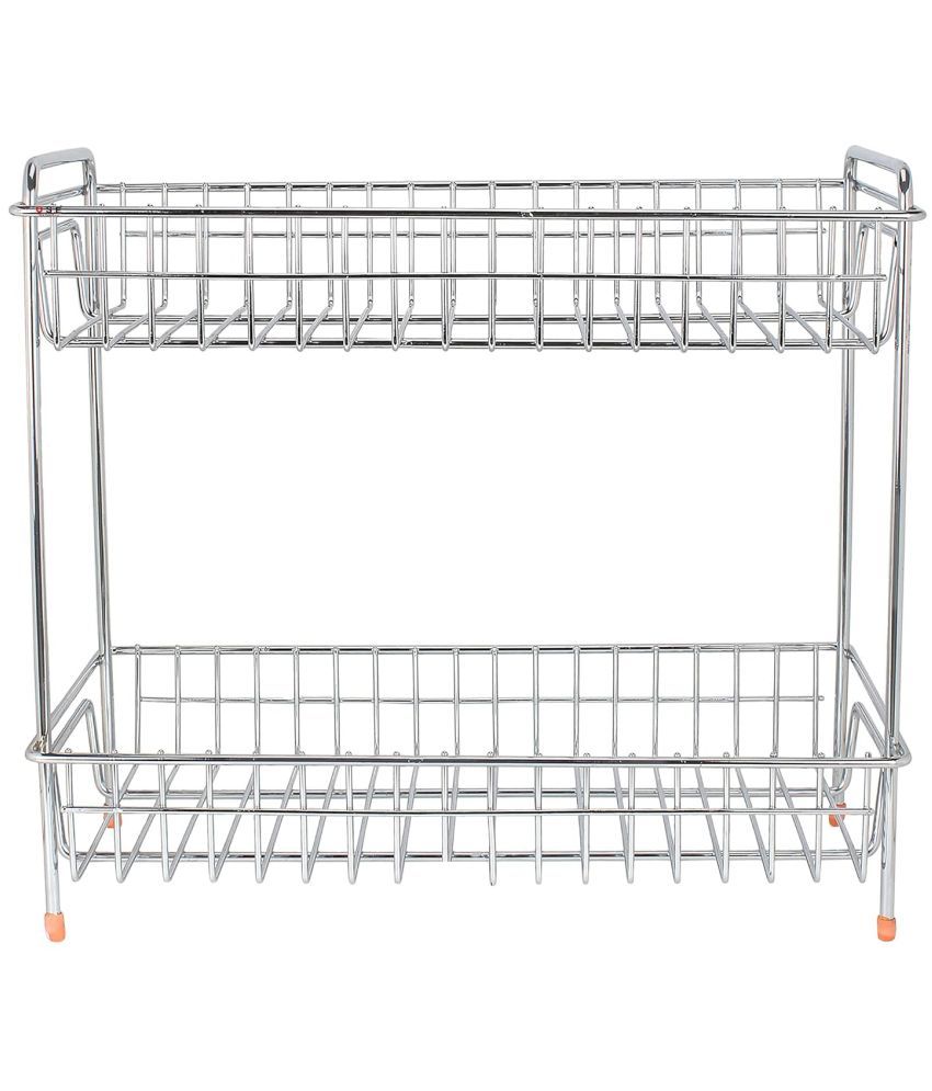     			Handa Silver Stainless Steel Storage Racks ( Pack of 1 )