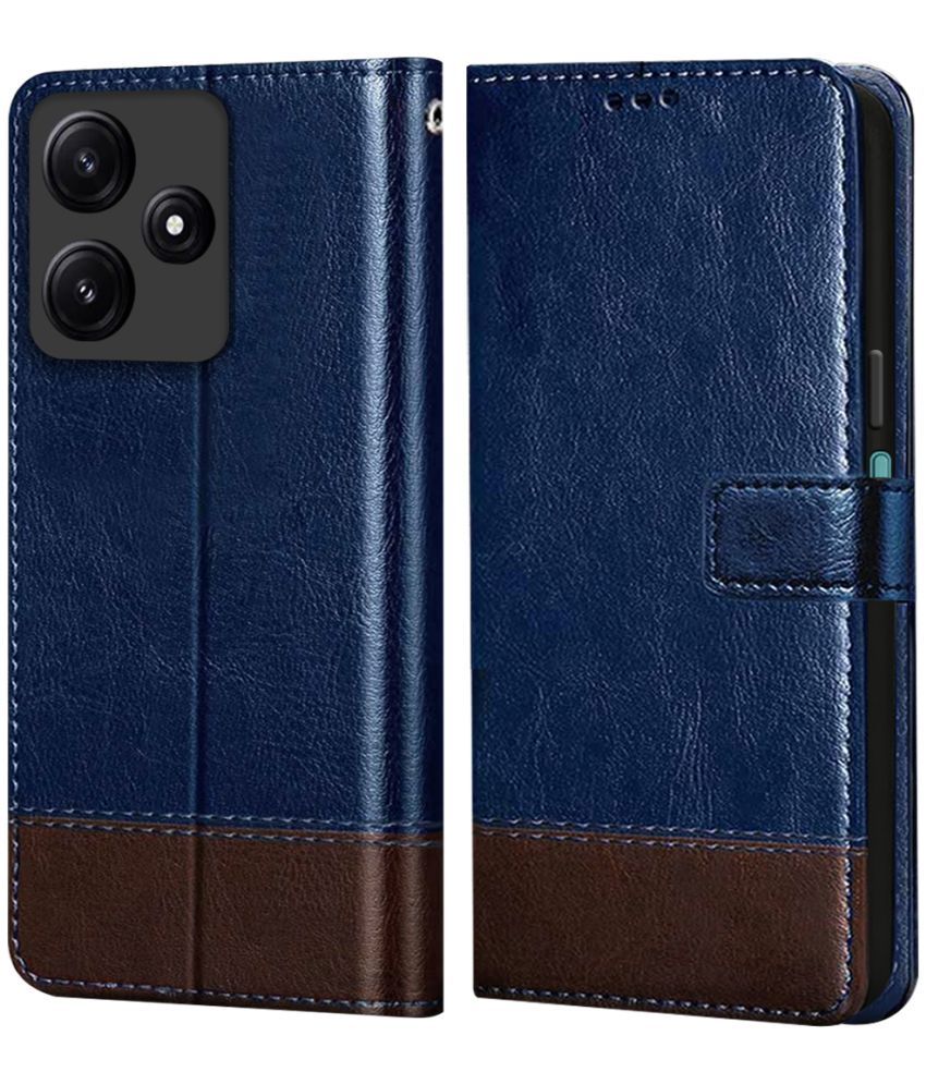     			NBOX Blue Flip Cover Leather Compatible For Poco M6 Pro ( Pack of 1 )