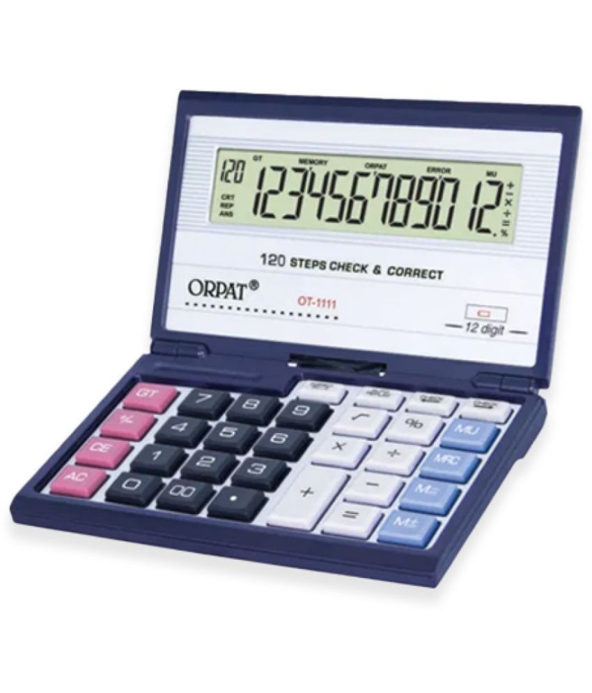     			Orpat Check and Correct Desktop Calculators OT-1111 Telephone Blue