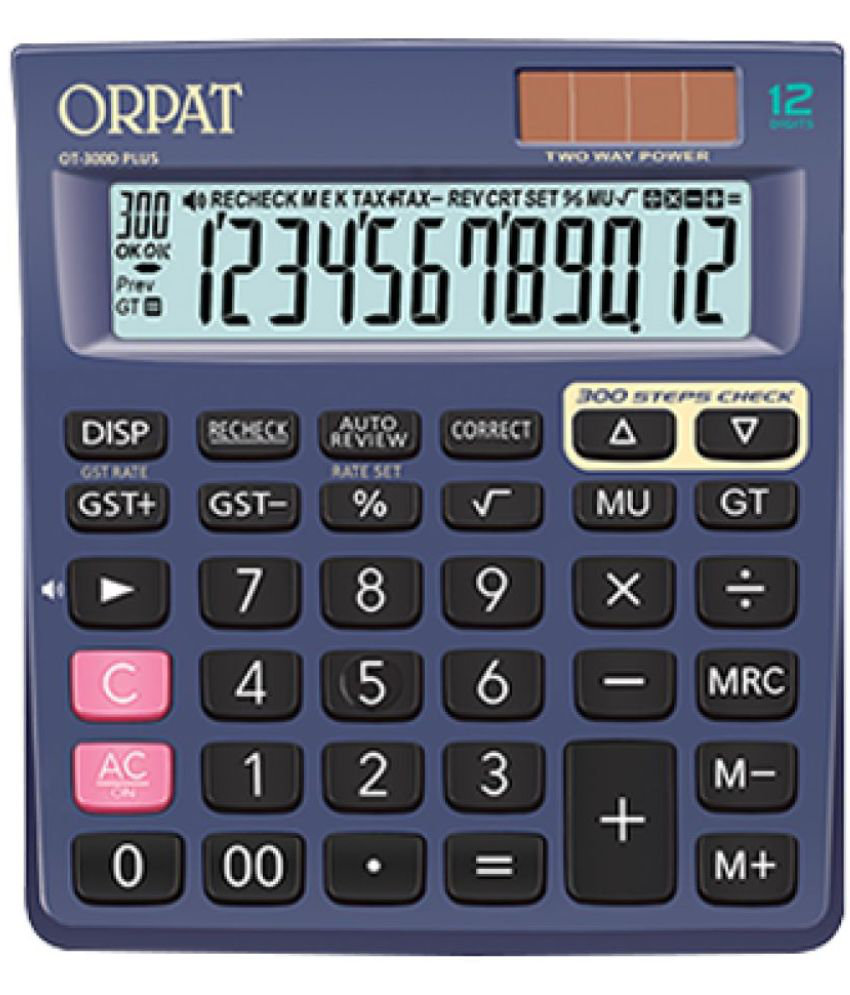    			Orpat Check and Correct Desktop Calculators OT-300D PLUS DARK GREY