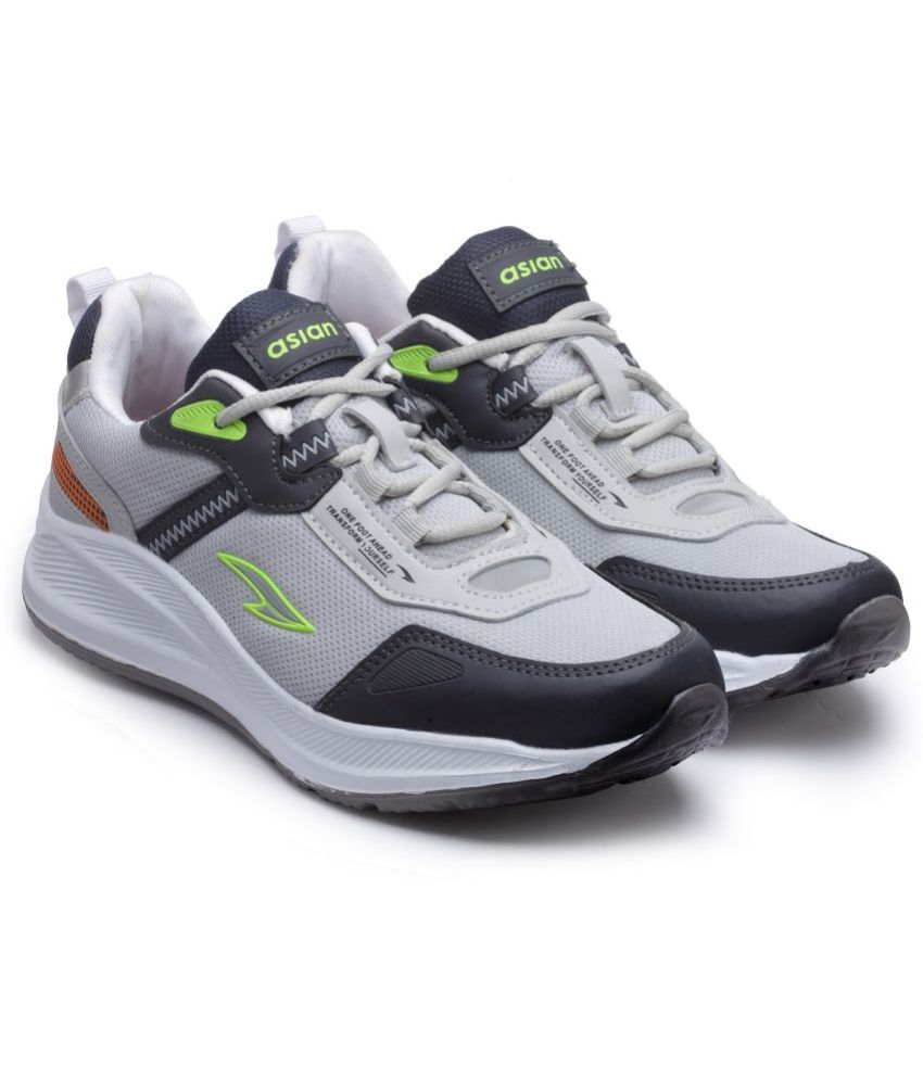     			ASIAN Light Grey Men's Sports Running Shoes