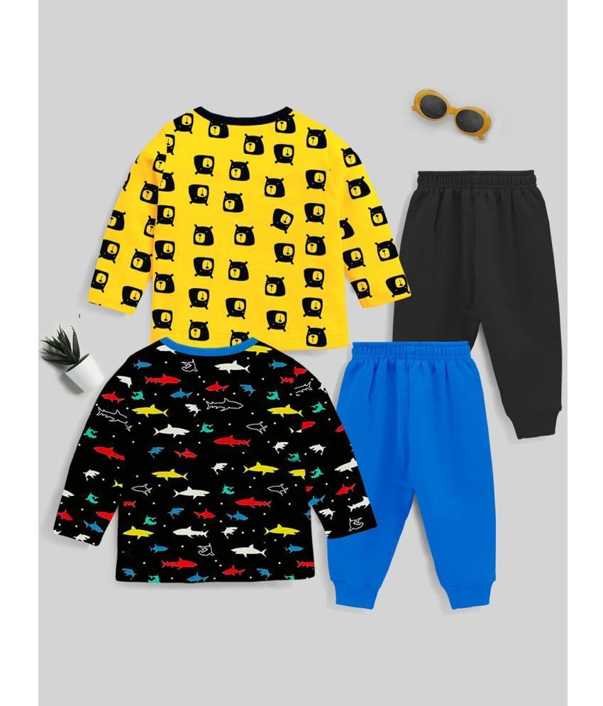     			Baby BOY Regular Fit Cotton T-Shirts and Pyjamas Set ,KUC-PSUT-116
