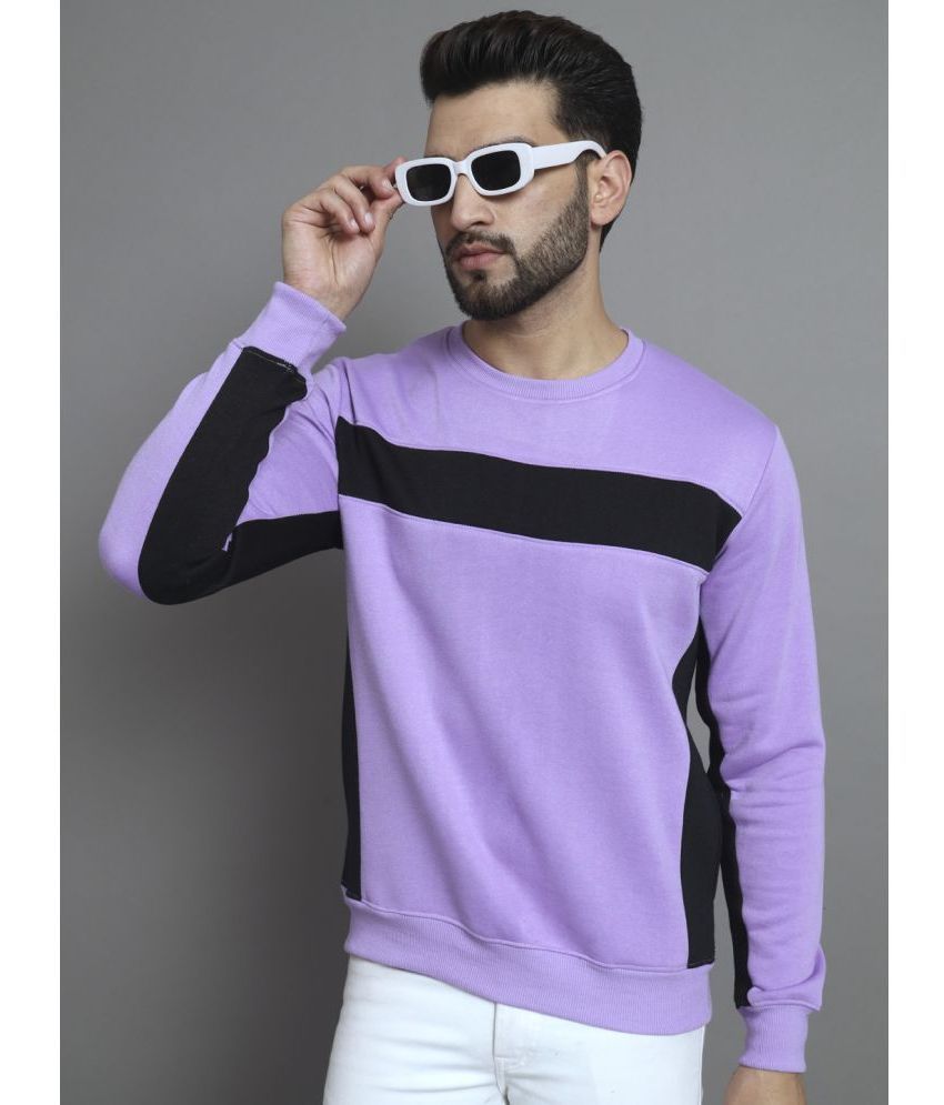     			Emerald Fleece Round Neck Men's Sweatshirt - Lavender ( Pack of 1 )