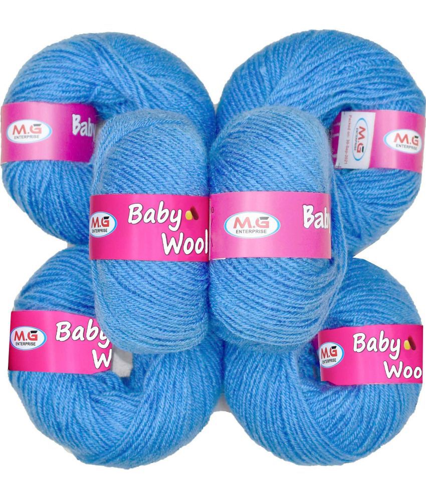     			100% Acrylic Wool  Airforce Blue 12 Pc Baby Wool 4 ply Wool -CB Art-