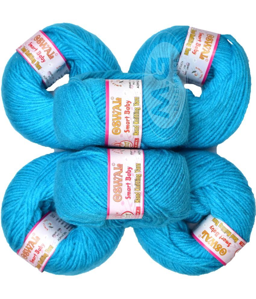     			100% Acrylic Wool AzureWL (10 pc) Smart Baby 4 ply Wool Ball Hand Knitting Wool/Art Craft Soft Fingering Crochet Hook Yarn, Needle Knitting Yarn Thread Dye  S