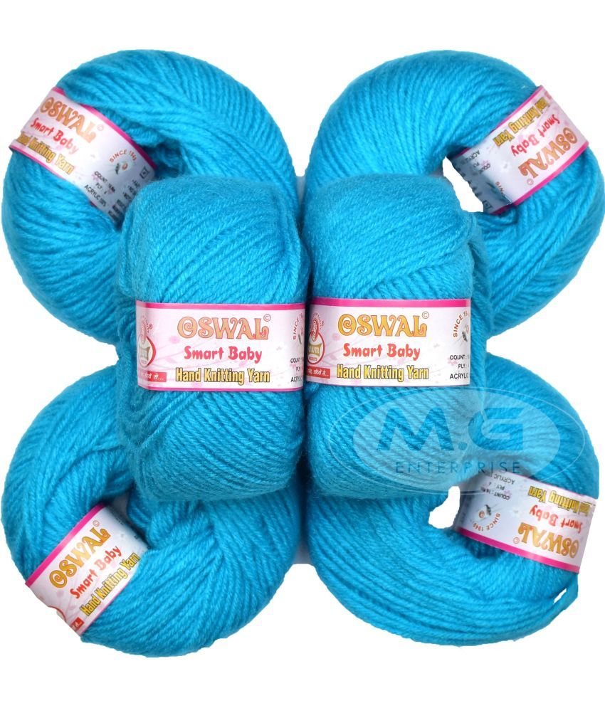     			100% Acrylic Wool AzureWL (14 pc) Smart Baby 4 ply Wool Ball Hand Knitting Wool/Art Craft Soft Fingering Crochet Hook Yarn, Needle Knitting Yarn Thread Dye  U