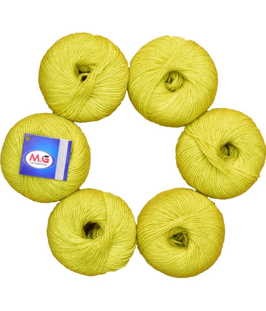     			100% Acrylic Wool Lemon (8 PC) Baby Soft Wool Ball Hand Knitting Wool/Art Craft