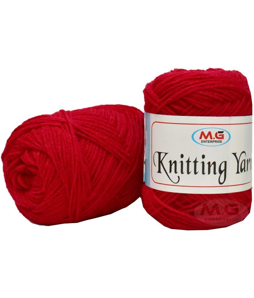     			100% Acrylic Wool  Red 100 gms - Art-AFF