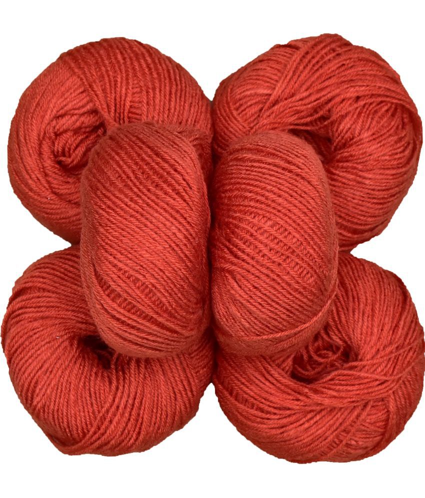     			100% Acrylic Wool Rust (6 pc) Baby Soft Wool Ball Hand Knitting Wool/Art Craft Soft Fingering Crochet Hook Yarn, Needle Knitting Yarn Thread Dyed
