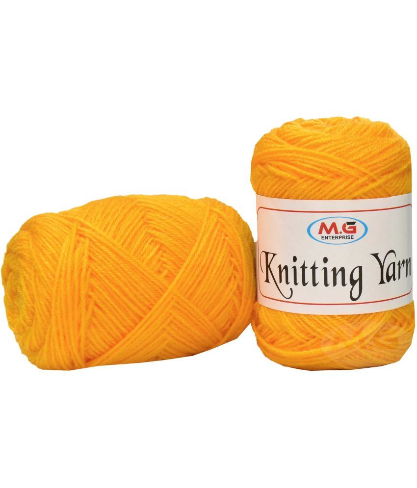     			100% Acrylic Wool  Yellow 100 gms - Art-AGJ