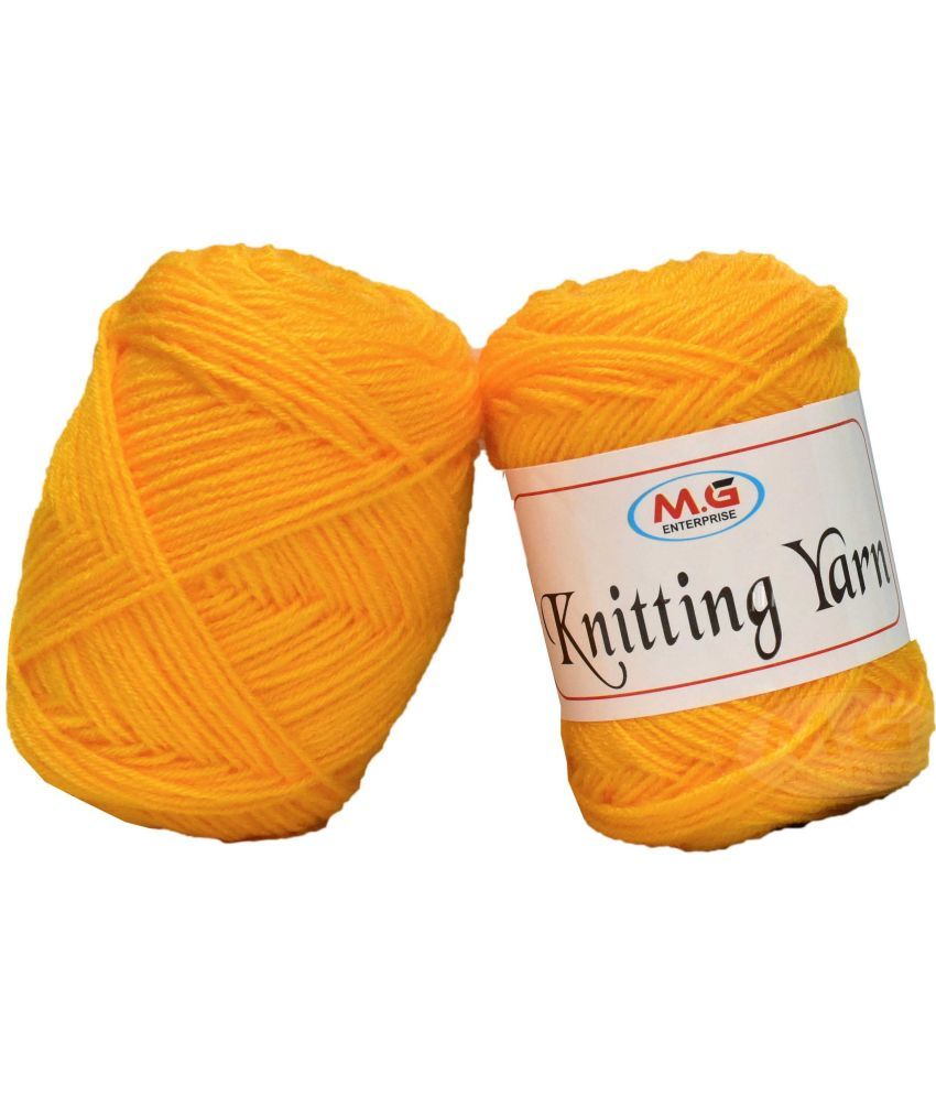     			100% Acrylic Wool  Yellow 200 gms - Art-AGJ