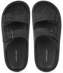 Carlton London Black Men's Slide Flip Flop