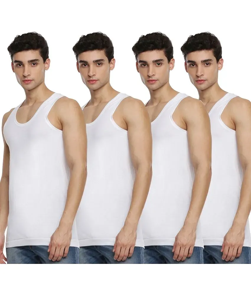 Ramraj cotton White Cotton Men's Vest ( Pack of 4 ) - Buy Ramraj cotton  White Cotton Men's Vest ( Pack of 4 ) Online at Best Prices in India on  Snapdeal