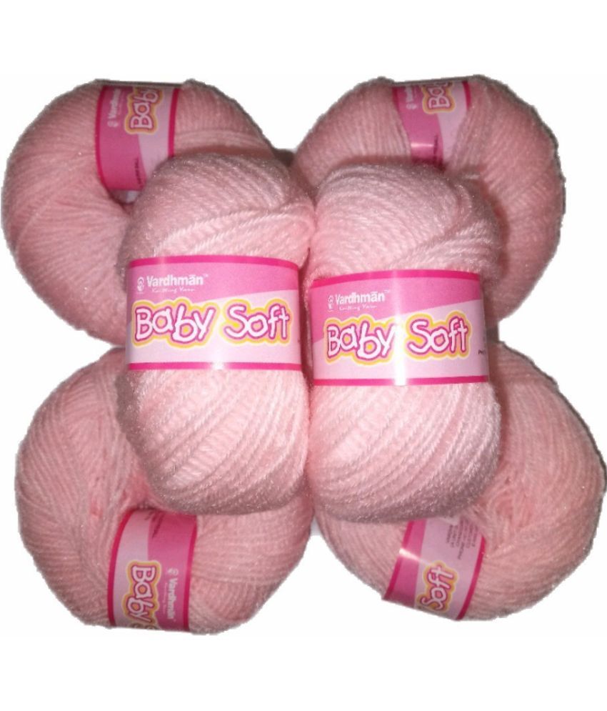     			BABY SOFT WOOL PACK OF 6 150GM LIGHT PINK SHADE NO.01