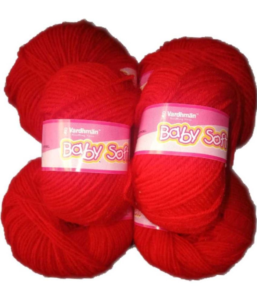     			BABY SOFT WOOL PACK OF 6 150GM RED SHADE NO.19