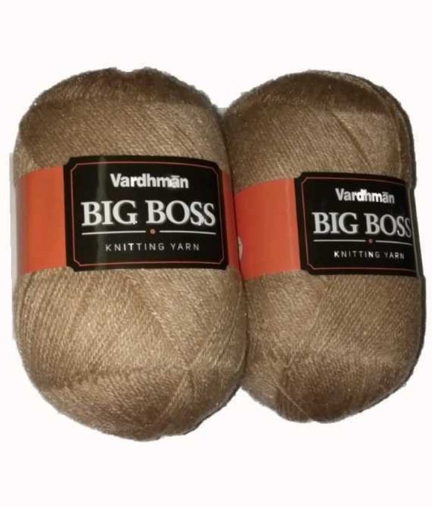     			BIG BOSS WOOL BALL HAND KNITTING WOOL/ART CRAFT,NEEDLE ACRYLIC YARN THREAD DYED 400GMS DARK KHAKHI  SHADE NO.01