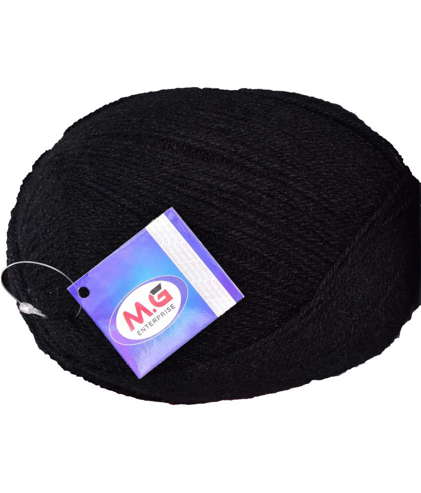     			Bigboss Black  (600 gm)  Wool Ball Hand knitting wool / Art Craft soft fingering crochet hook yarn, needle knitting yarn thread dye  K