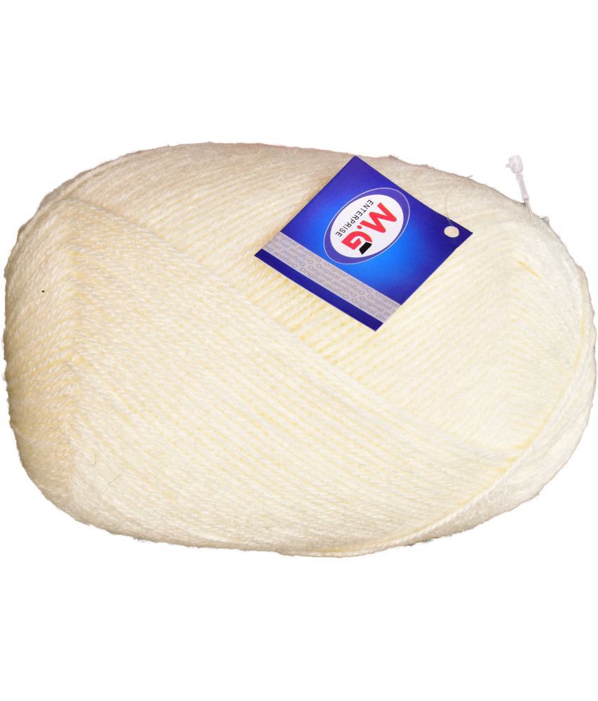     			Bigboss Cream (200 gm)  Wool Ball Hand knitting wool / Art Craft soft fingering crochet hook yarn, needle knitting yarn thread dye  L