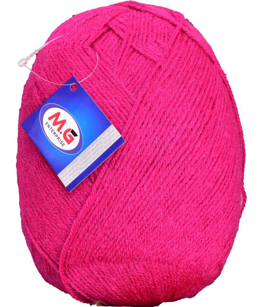     			Bigboss Magenta (200 gm)  Wool Ball Hand knitting wool / Art Craft soft fingering crochet hook yarn, needle knitting yarn thread dyed