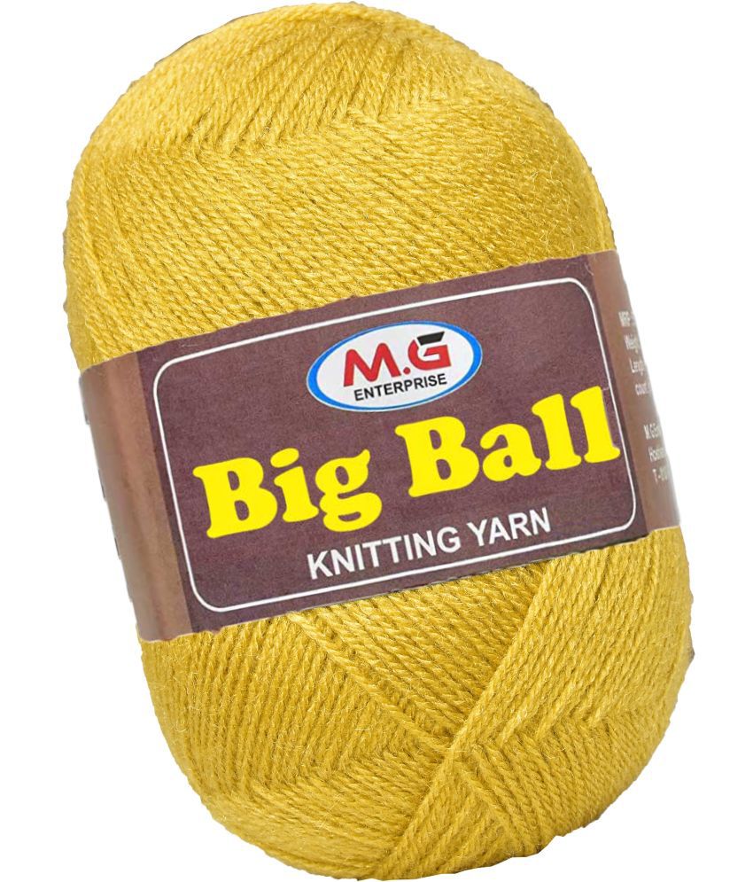     			Bigboss  Mustard 600 gms Wool Ball Hand knitting wool- Art-AAI