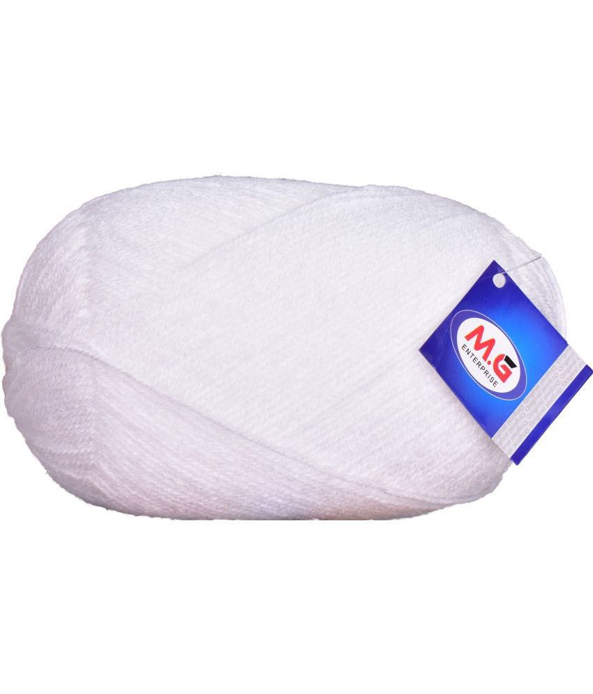     			Bigboss White (400 gm)  Wool Ball Hand knitting wool / Art Craft soft fingering crochet hook yarn, needle knitting yarn thread dyed