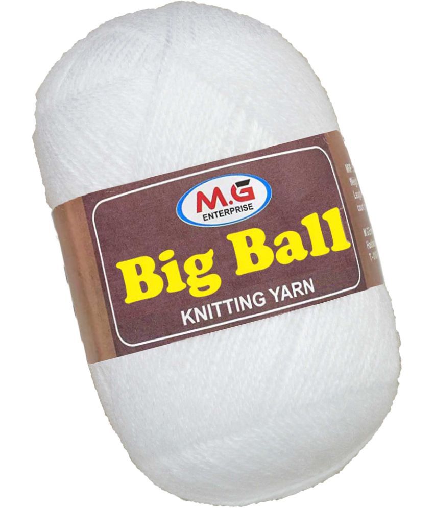     			Bigboss  White 600 gms Wool Ball Hand knitting wool- Art-AAA