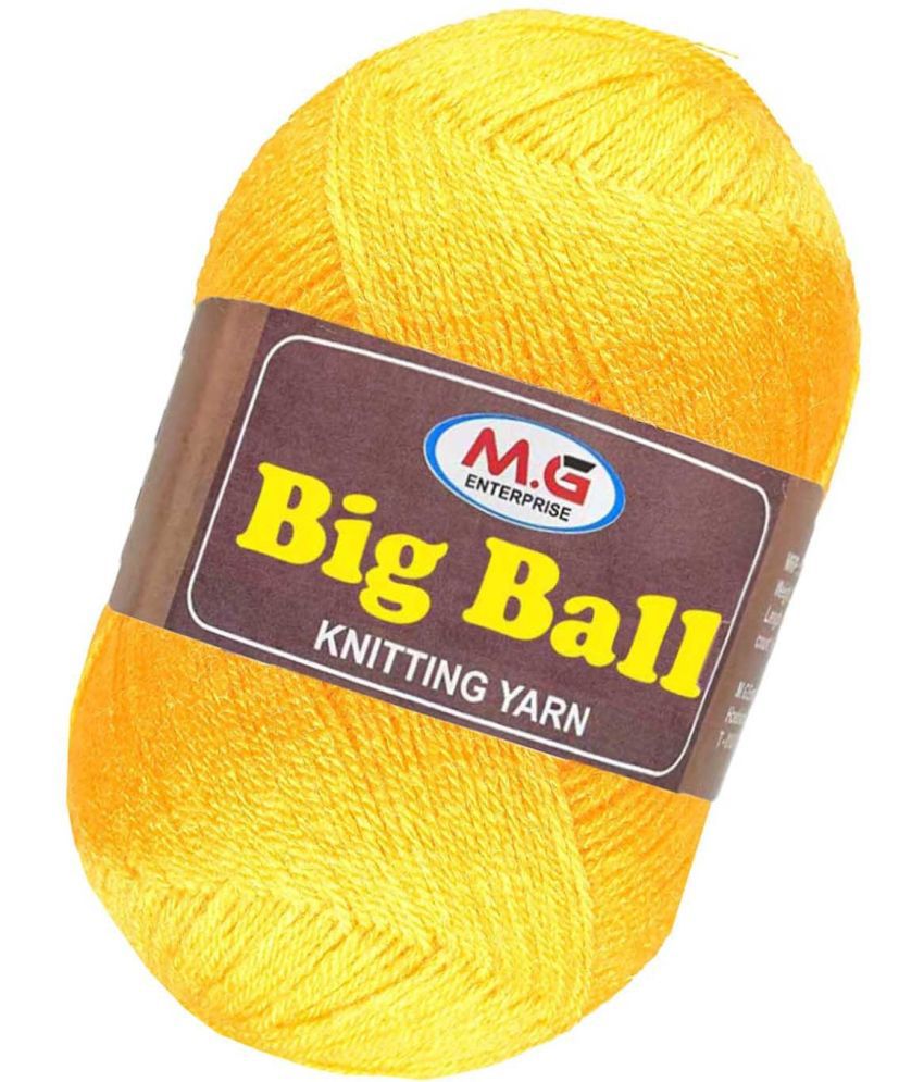     			Bigboss  Yellow 400 gms Wool Ball Hand knitting wool- Art-ACA