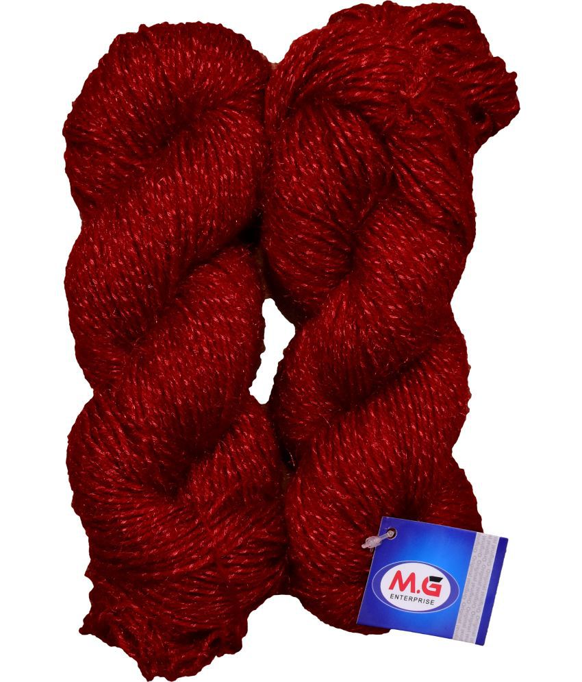     			Charming Burgundy (200 gm)  Wool Hank Hand knitting wool / Art Craft soft fingering crochet hook yarn, needle knitting yarn thread dyed.